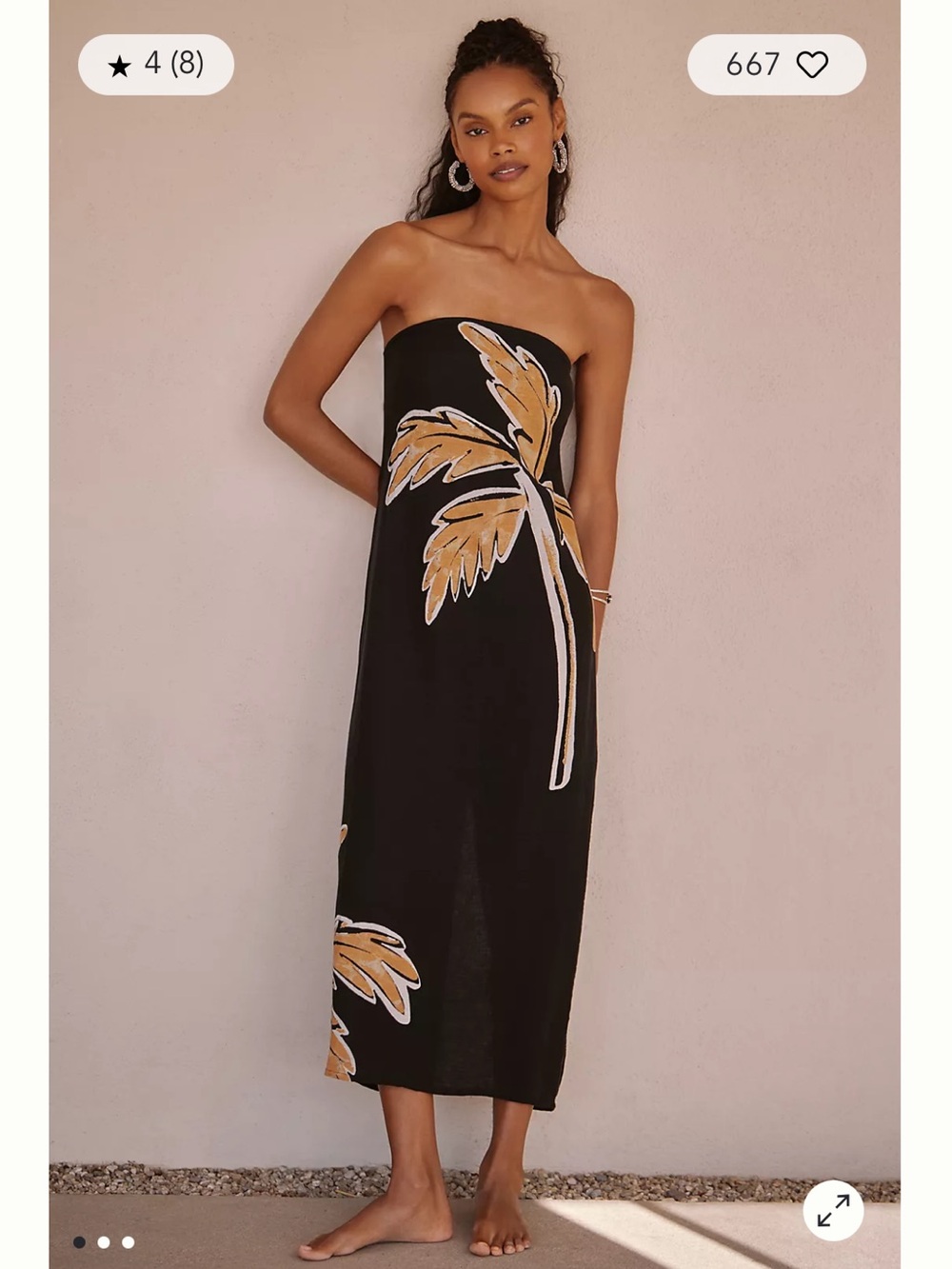 NWOT Anthropologie LouLou Avenue Strapless Midi Dress XL
